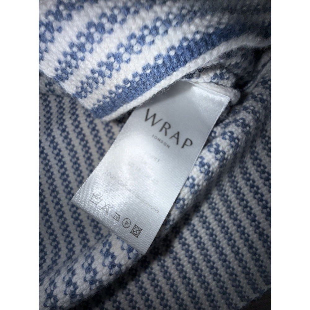 WRAP London Blue White Striped Cotton Tunic Top Womens Plus Size 18 UK 22 - Picture 8 of 10